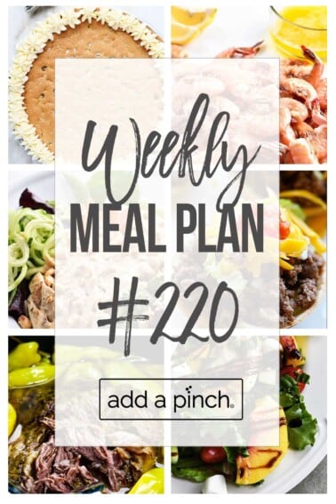 Weekly Meal Plan #220 graphic.