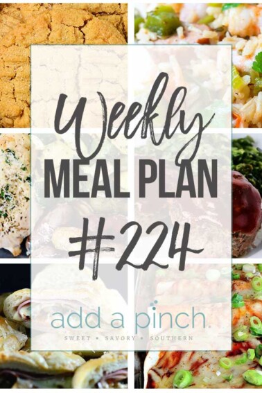 Graphic of Weekly Meal Plan #224.