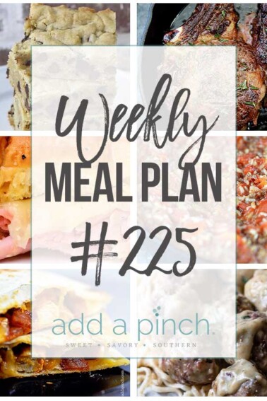 Graphic for Weekly Meal Plan #225.