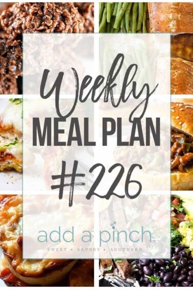 Graphic for Weekly Meal Plan #226.