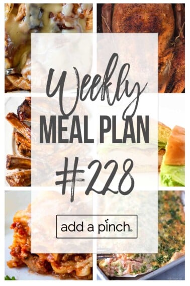 Graphic for Weekly Meal Plan #228.