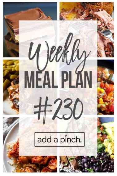 Graphic for Weekly Meal Plan #230.