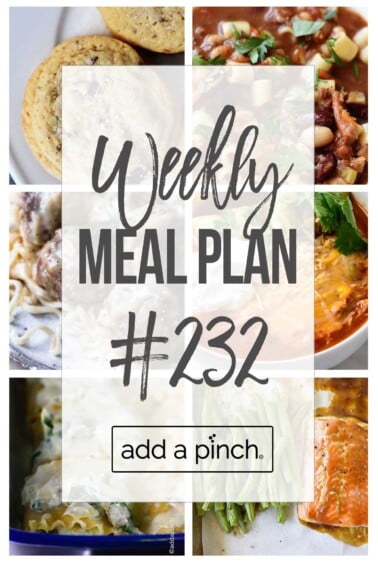 Graphic for Weekly Meal Plan #232.