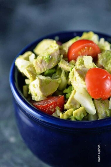 Avocado Chicken Salad Recipe from addapinch.com