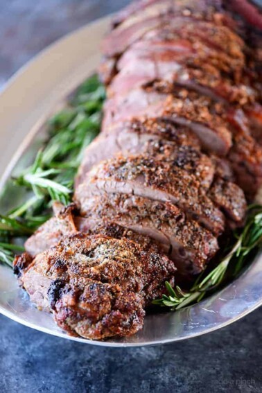 Beef Tenderloin Recipe - Beef Tenderloin makes a special meal that everyone loves. Cooked simply with just a few ingredients, this beef tenderloin recipe is sure to become a favorite. // addapinch.com