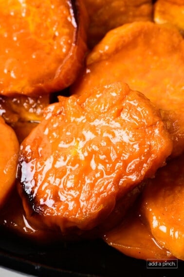 Candied sweet potatoes with buttery sweet glaze.