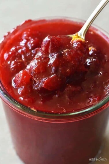 Classic Cranberry Sauce Recipe - This cranberry sauce recipe is a classic holiday recipe. Made of fresh cranberries, orange zest and juice, this cranberry sauce recipe is a must make! // addapinch.com